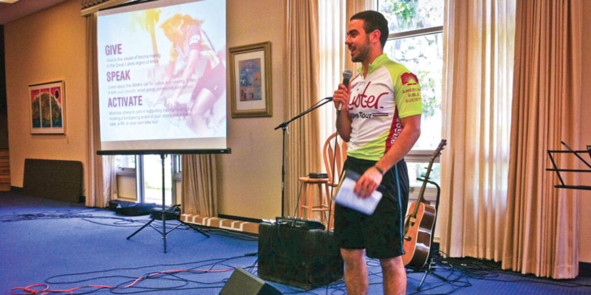 Ten volunteers cycled across Florida to raise awareness for Bible-based trauma healing in the Great Lakes region of Africa. Photo courtesy of Amanda Olsavsky Hu